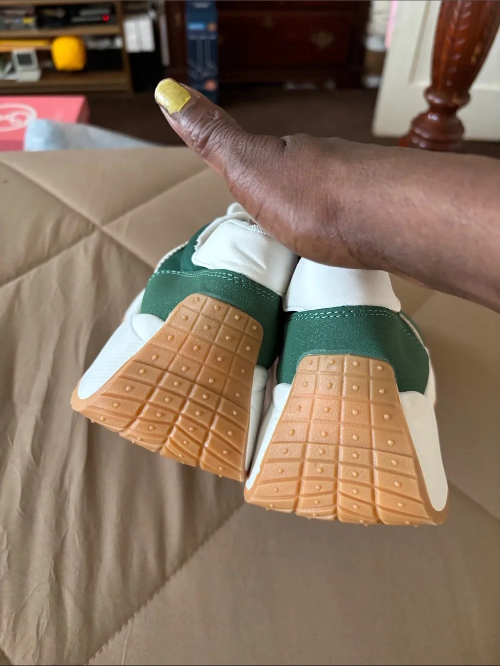 Women’s Green & White Athletic Sneakers